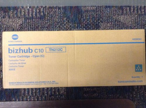 A00W362 GENUINE TN212 KONICA MINOLTA BIZHUB C10X C10 CYAN TONER CARTRIDGE TN212C