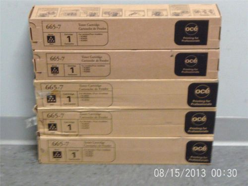 5 New Genuine Oce Black Toner Cartridges type 665-7