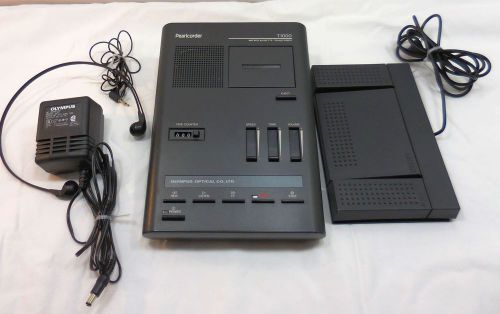 OLYMPUS  PEARLCORDER T1000 MICROCASSETTE TRANSCRIBER Headphones Pedal 713