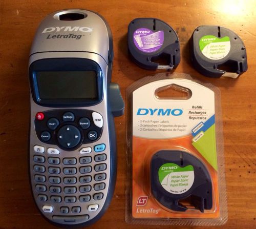 Dymo LetraTag Plus LT-100H Label Maker Printer w/extra labels