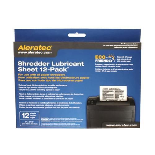 Aleratec Shredder Lubricant Sheet 12-Pack #240165