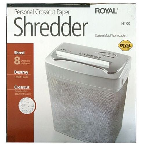 ROYAL CONSUMER 29176T 8 SHEET CROSS CUT SHREDDER