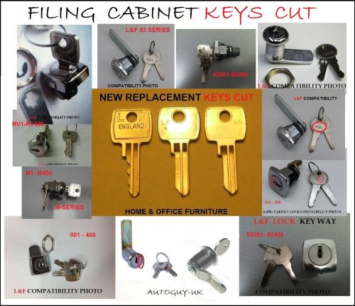 2 X FILING CABINET KEYS CUT FOR BISLEY  RONEO  SILVERLINE  TRIUMPH  LOCKS-LOCKER