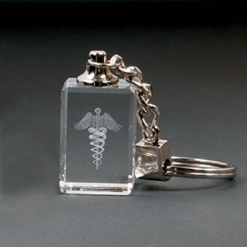 Health Care Logistics 12712 Crystal Key Chain with Caduceus - 1 Each