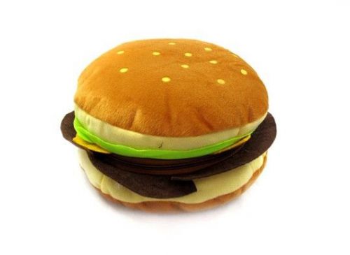 Plush Hamburger 24 disc CD DVD Holder Storage Wallet Case Bag  8102