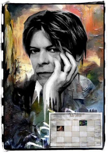 2015 David Bowie Fan Art Calendar  and T shirt