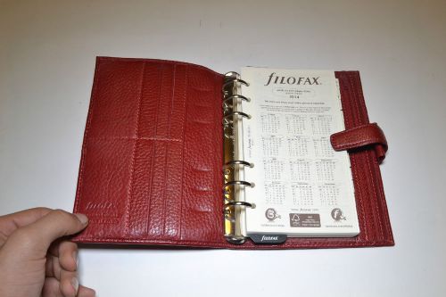 Filofax Personal Finchley in Red