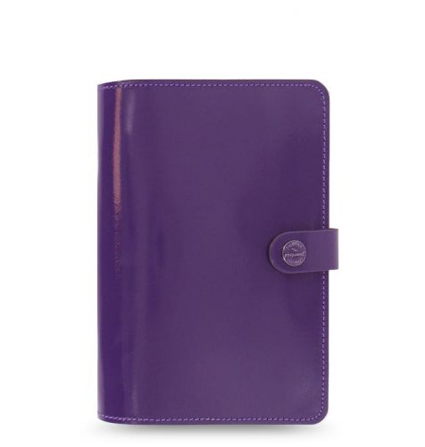 Filofax  original organizer patent personal purple leather - made uk - auction for sale