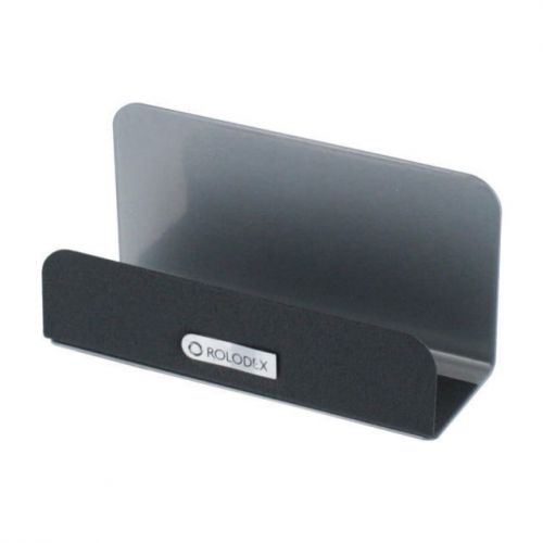 Rolodex business card holder metal black &amp; silver 82429 new in box for sale