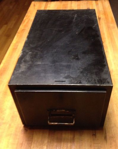 Vintage Black File drawer index  w/A-Z cards