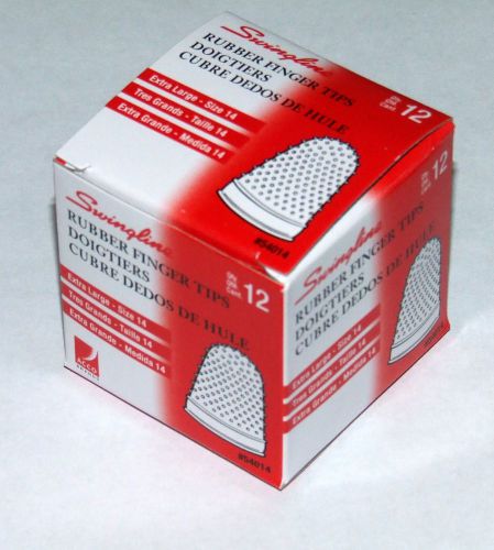 Rubber Finger Tips (Thimbles), Size-14 (Extra Large), Quantity=12