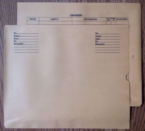 X-RAY FILM FILING ENVELOPES - NEGATIVE PRESERVERS - 14 1/2&#034; x 17 1/2&#034;