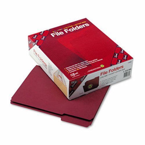 Smead File Folders, 1/3 Cut, Reinforced Top Tab, Maroon, 100 per Box (SMD13084)