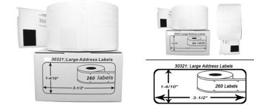 20 Rolls Dymo LabelWriters Compatible 30321 Large Address 265 Labels Per Roll