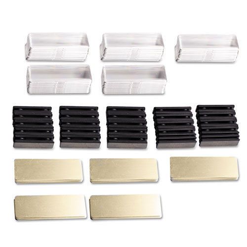 Name Badge Bulk Kit, Gold Badges, 50 Units