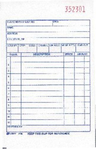 Sales Order Book 2-Part Carbonless 4-3/16&#039;&#039; x 7-3/16&#039;&#039; 50 ST/BK