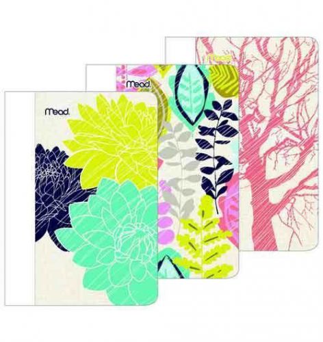 Mead Botanical Boutique Mini Composition Books 7&#039;&#039; x 5&#039;&#039; 100 College-Ruled Shts