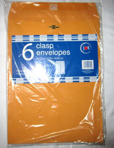 Quality Clasp Envelopes 9 x 12 Brown kraft - 6 pack paper mailers