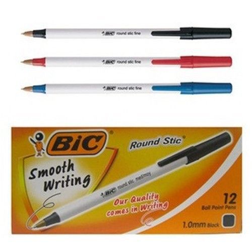 BallPoint Pen Black 6pcs+Blue 4pcs+Red 2pcs 3 Color MIX / Bic Round Stic® 1.0 mm