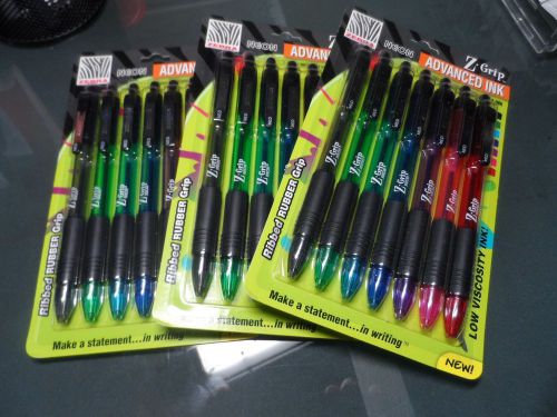 Zebra Z-Grip Neon Advanced Ink Medium Point, Ball Point Pens, Super Smooth, 3pk