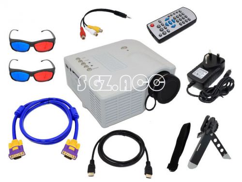 Mini Multimedia Projector 80&#039;&#039; Home Cinema Theater For PC/Laptop/iPhone/iPad/DVD