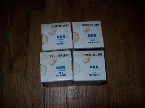 4 NOS GE PROJECTION BULB/LAMP DKR 21 V 150 WATTS