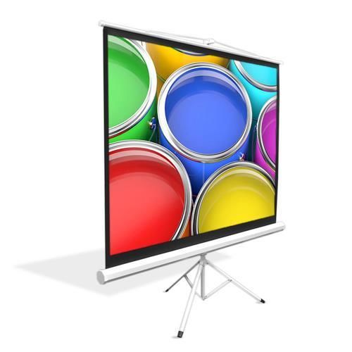 New prjtp100 100-inch standing portable fold-out roll-up tripod projector screen for sale