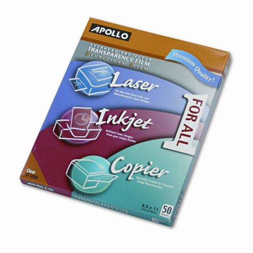 Apollo c/o Acco World Multipurpose Transparency Film, Letter, 50/Box