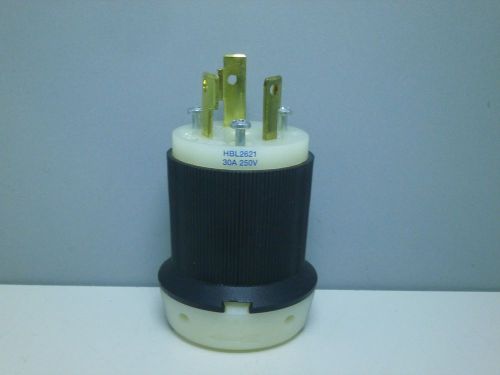 Hubbell 2621 Turn-Twist-Lock Locking Plug 30A 250V 2-Pole 3-Wire L6-30P