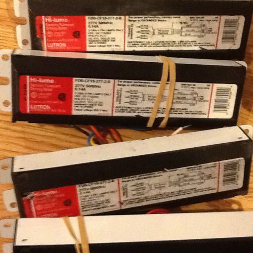 Lot of 4 Lutron Hi lume Dimming ballast FDB-CF18-277-2-B