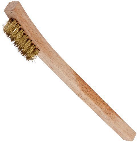 New carlisle 3613b00 wood block utility brush  brass wire bristles  7-1/4&#034; lengt for sale