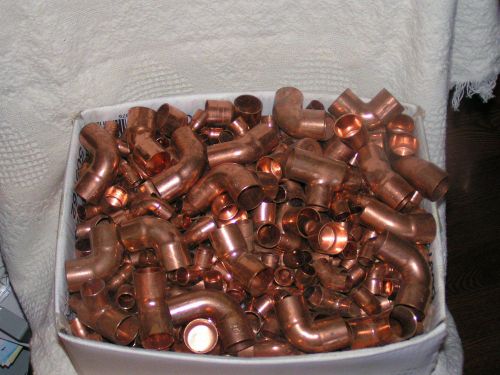 MISC LOT OF 1/2&#034; THRU 1&#034; COPPER SWEAT FITTINGS