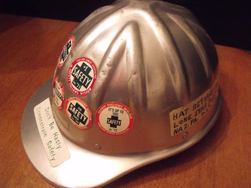Lone star industries safety helmet hard hat &#034;don&#039;t be hasty demonstrate safety&#034; for sale