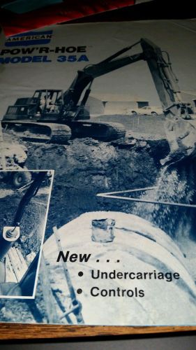 american crane model 35a power hoe sales brochure