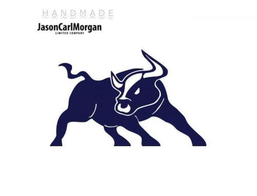 JCM® Iron On Applique Decal, Bull Navy Blue