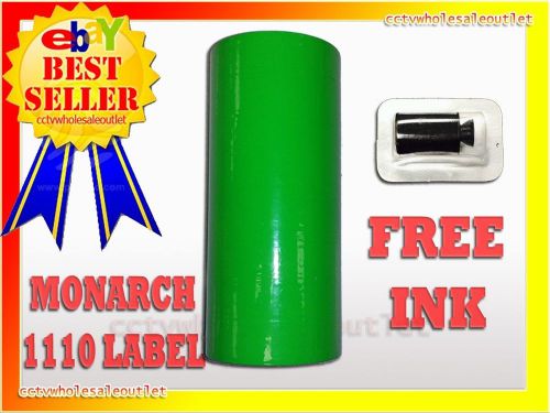 FLUORESCENT GREEN LABEL FOR MONARCH 1110 PRICING GUN 1 SLEEVE=16ROLLS