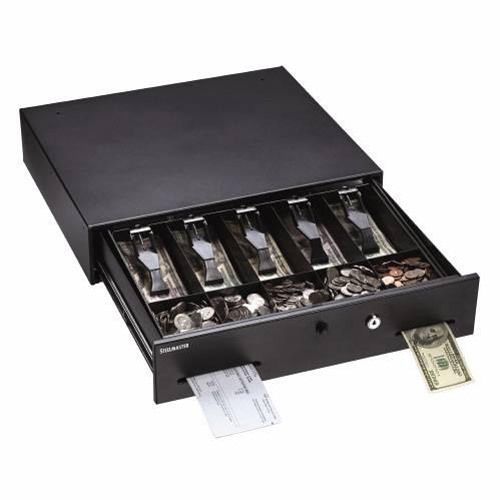 Alarm Alert Steel Cash Drawer w/Deadbolt/Push-Button Release Lock, Black