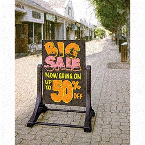 Black Eraseable Write-On/Wash-Off Swinger Sidewalk Curb Sign