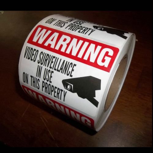 BULK LOT OF WATERPROOF STORE SECURITY VIDEO SURVEILLANCE CAMERA WARNING STICKERS