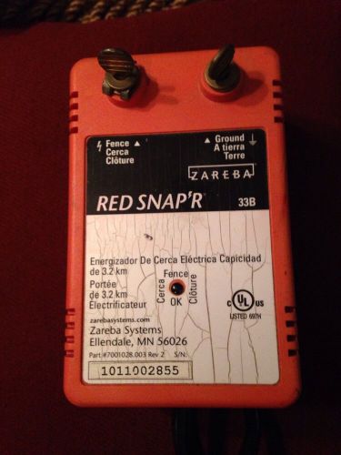 ZAREBA Red Snap&#039;r 2 Miles Electric Fence Controller Energizer33B