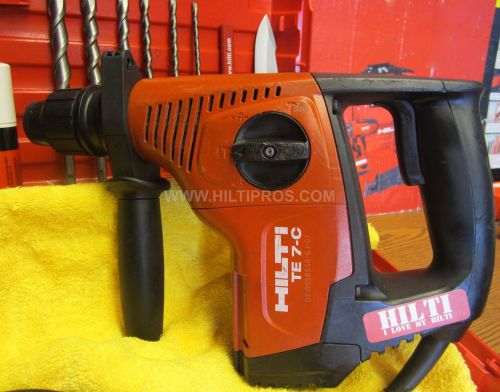 HILTI TE 7-C HAMMER DRILL,MINT COND,PREOWNED,FREE 6 BITS,CHISELS,FAST SHIP,L@@KS