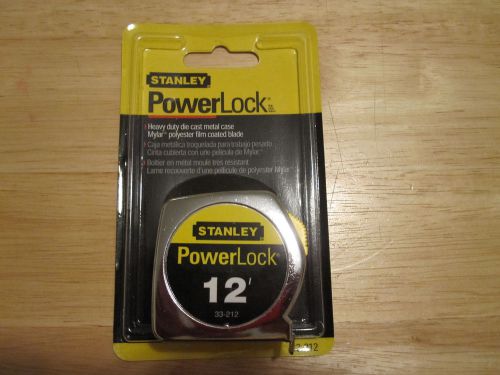 NEW Stanley PowerLock 12 Foot Measuring Tape 33-212 12&#039;X1/2&#034; on BlisterPack