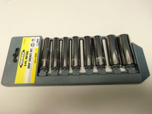 8-piece 3/8&#034; drive metric deep socket set performax for sale