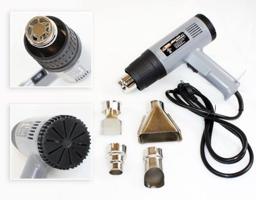 1500 watt dual temperature heat gun w/ accessories shrink wrapping 572f- 920f for sale