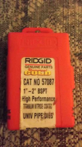 Ridgid Universal Gold 1&#034; - 2&#034; BSPT , Univ. Pipe Dies, Titanium Nitride Coated