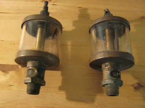 2-Antique Brass Essex Swingtop Hit and Miss Gas Engine Steam Tractor Drip Oiler