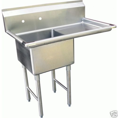 1 compartment prep sink 15&#034;x15&#034; with 1 right drainboard for sale