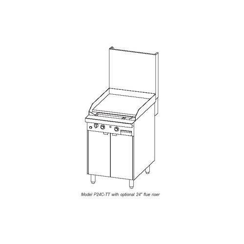 Southbend p24n-gg platinum heavy duty range gas 24&#034; griddle top with 1&#034; thick for sale