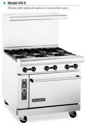 American Range AR6 6 burner Range with Oven below