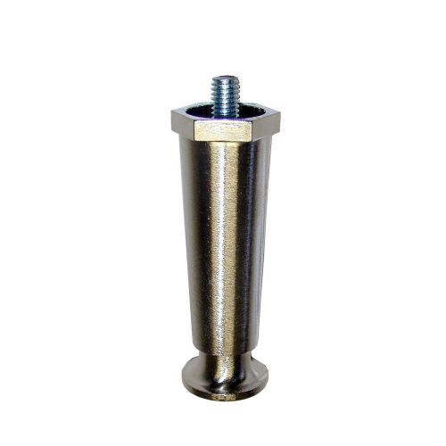 Metal satin nickel appliance leg 4&#034;adjustable flanged foot - 3/8&#034; stud for sale